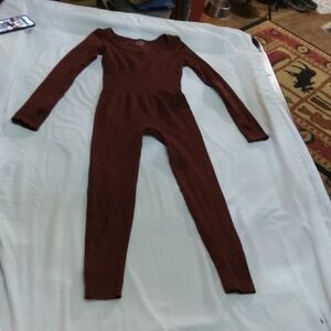 Brown Long Sleeve Jumpsuit